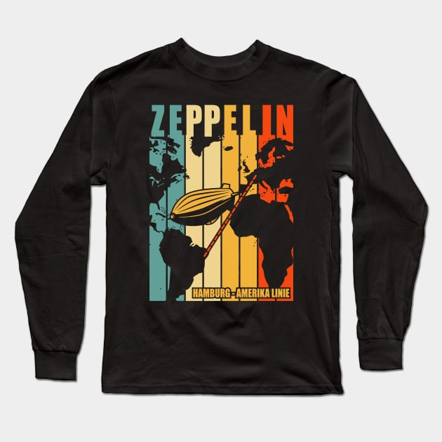 Zeppelin Vintage Long Sleeve T-Shirt by Saamdibilquraniart